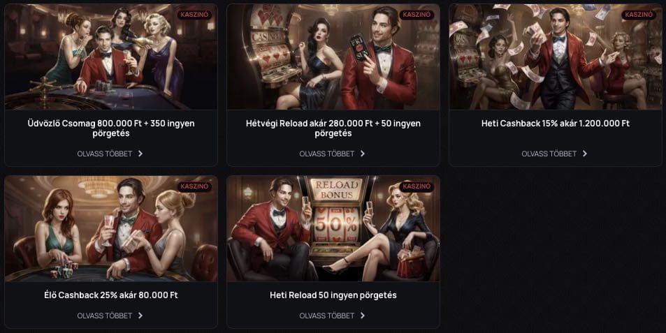 Casinova Casino bónuszok