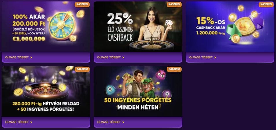 Kingmaker Casino bónuszok