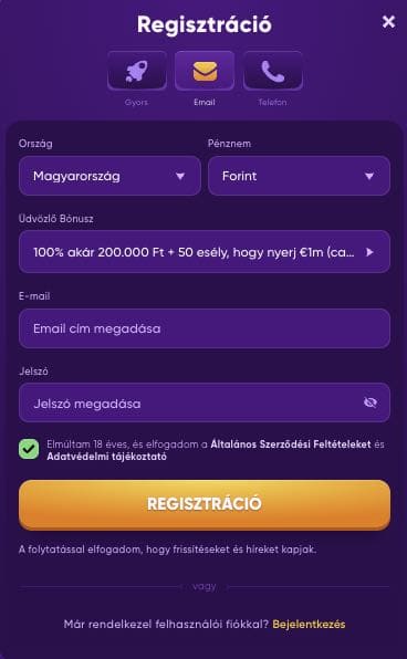 Kingmaker Casino regisztráció