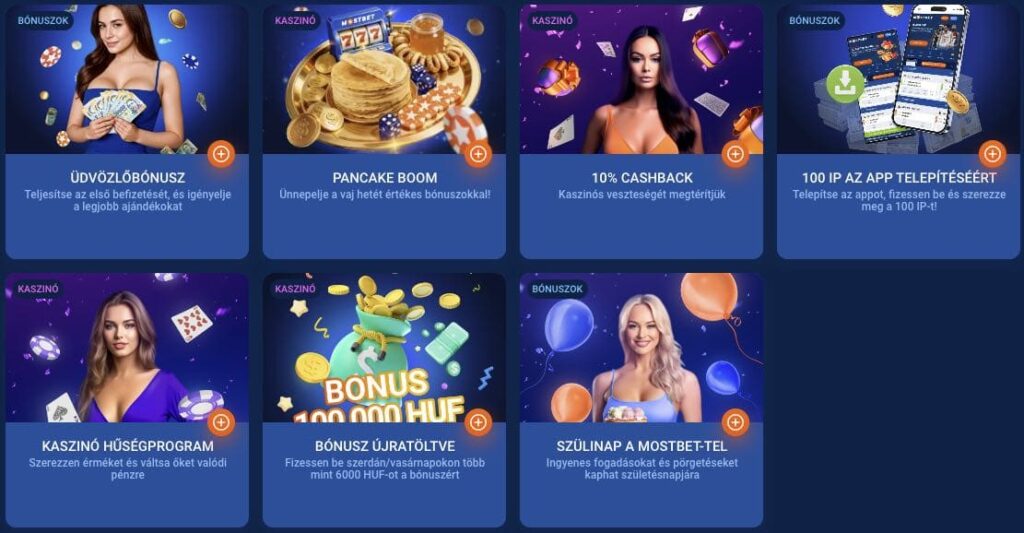 Mostbet Casino bónuszok
