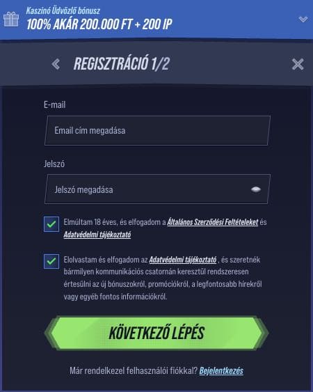VegasHero casino regisztráció