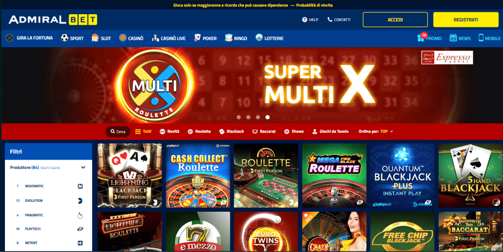 AdmiralBet casinò Italia