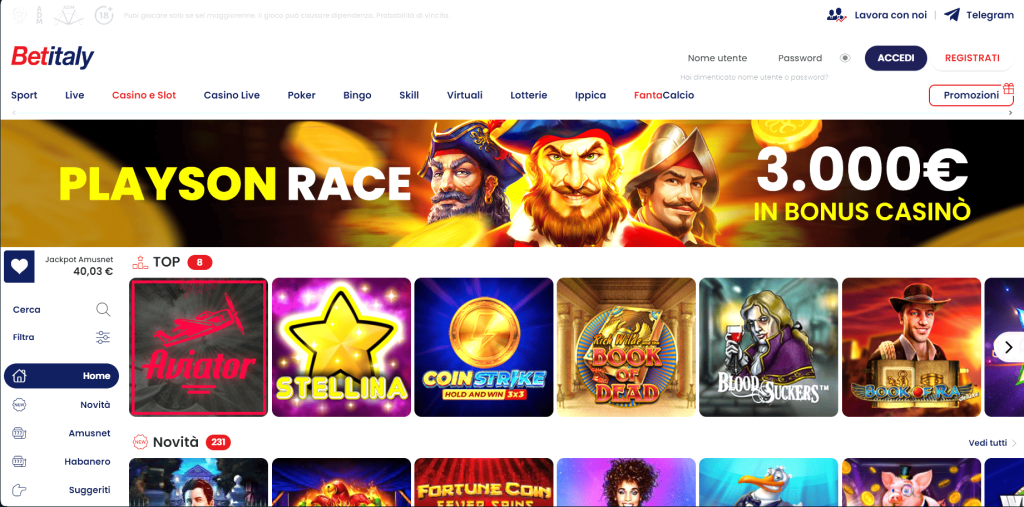 Betitaly casinò Italia