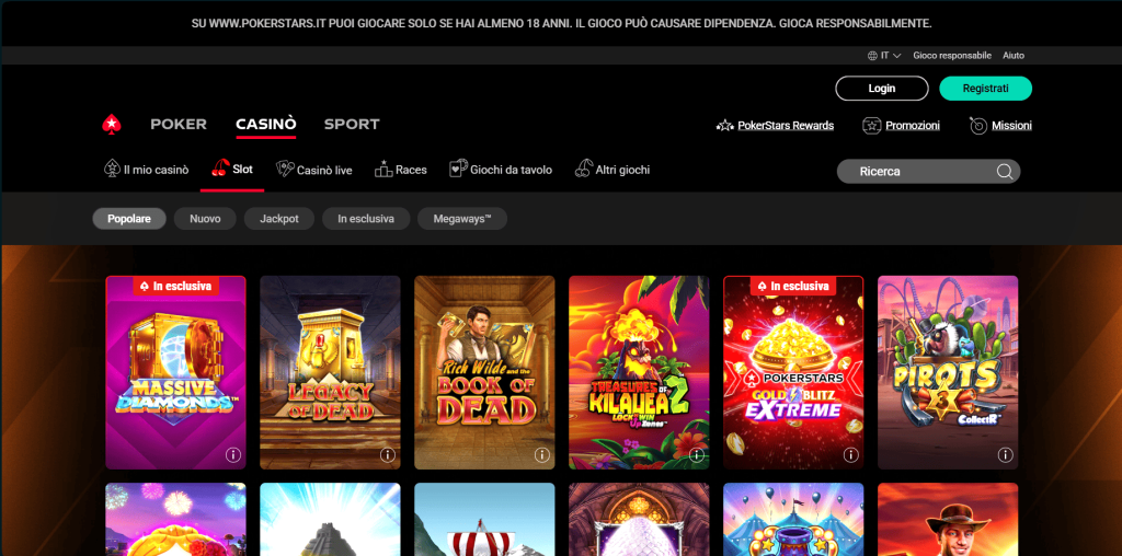 Slot del casinò PokerStars