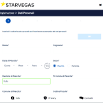 Registrazione al casinò StarVegas