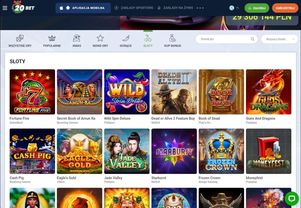 20Bet Casino sloty