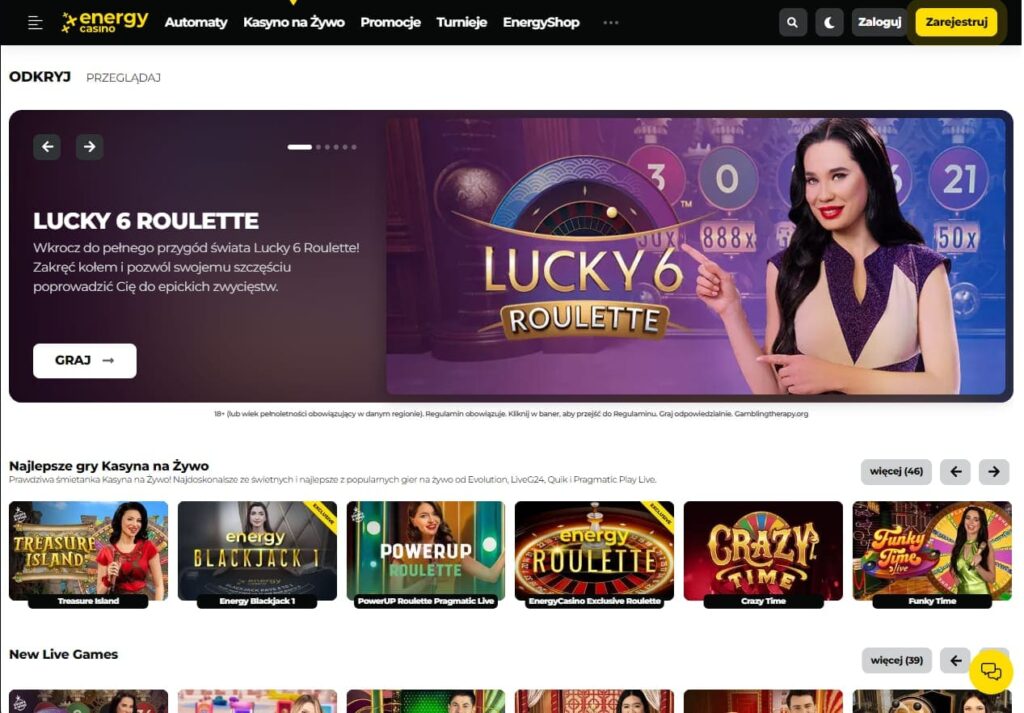 Energy kasyno na zywo