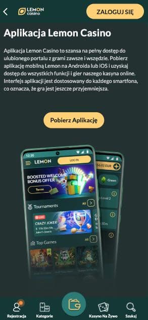 Lemon casino aplikacja
