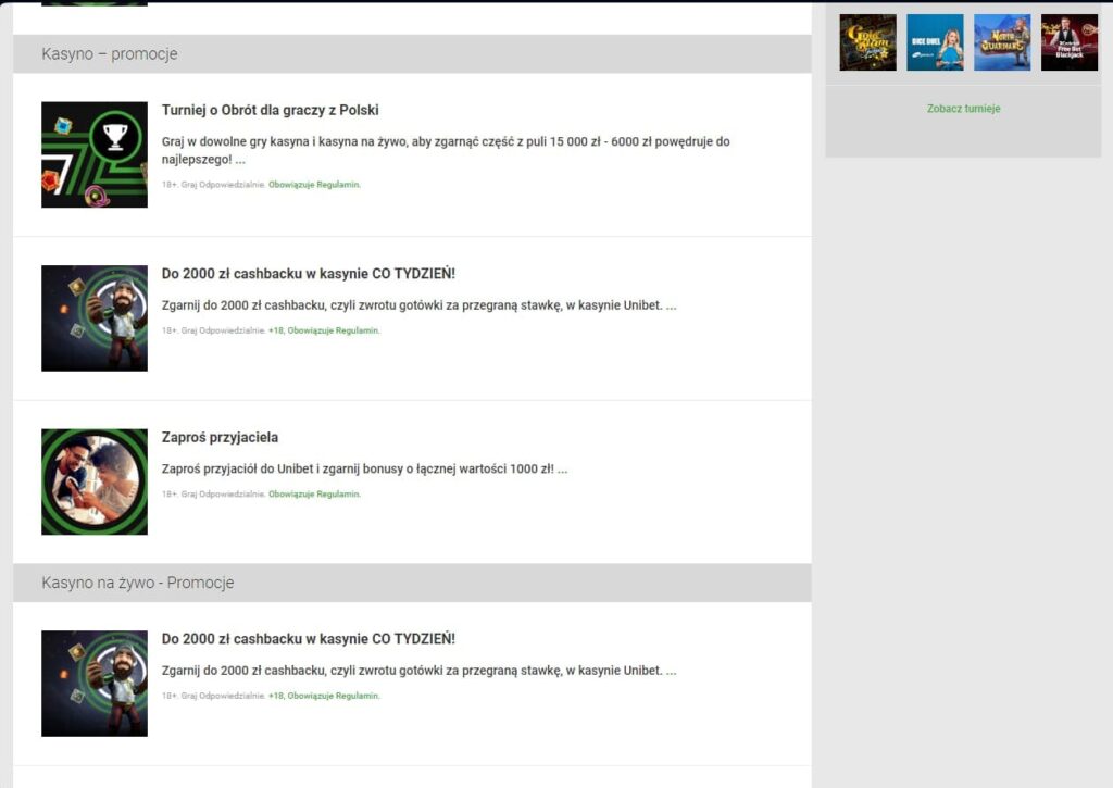 Unibet Casino bonusy