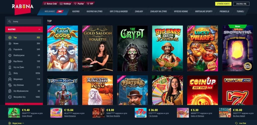 Rabona casino automaty do gier