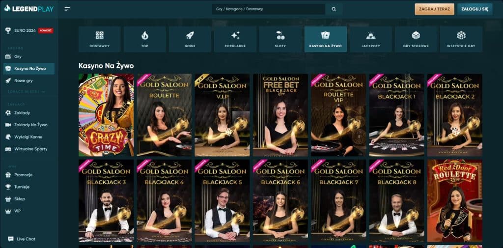 legendplay kasyno na zywo