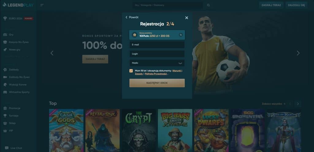 legendplay zarejestruj sie