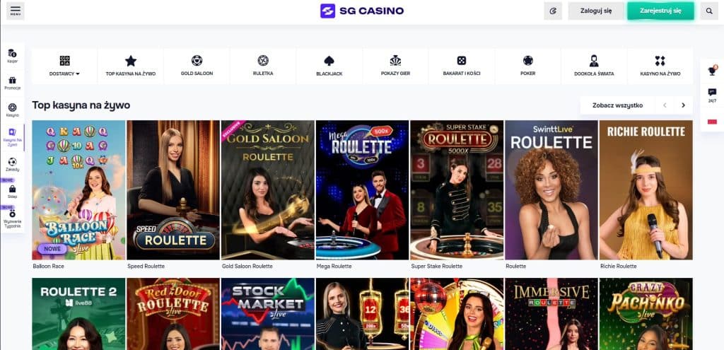 sgcasino kasyno na zywo