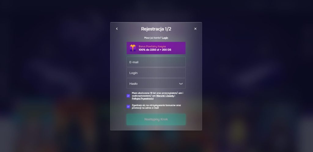 sgcasino zarejestruj sie