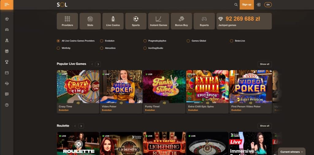 solcasino kasyno na zywo