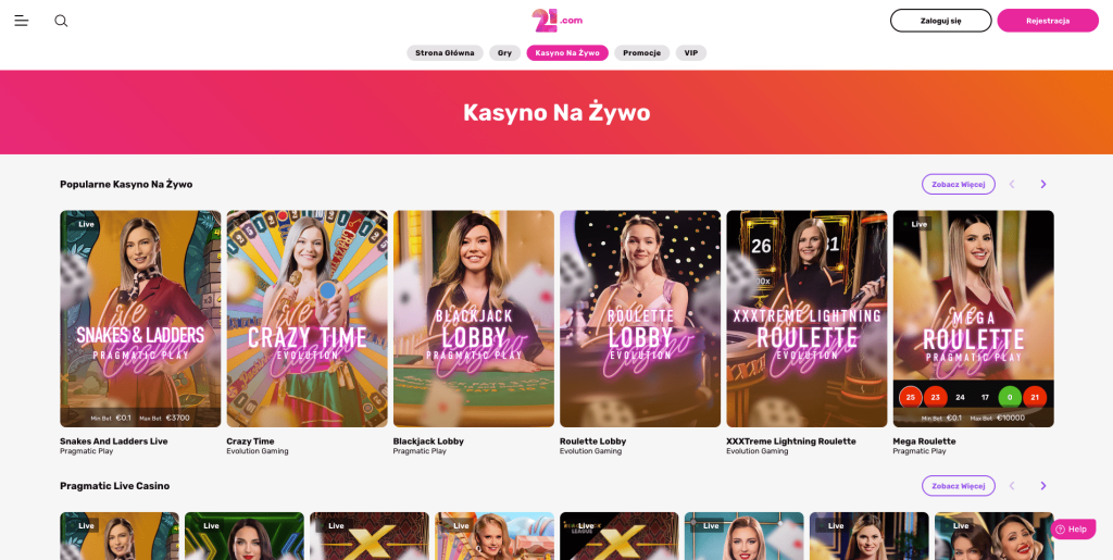 Gra z krupierami na żywo