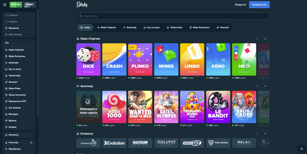 Stake casino automaty do gier