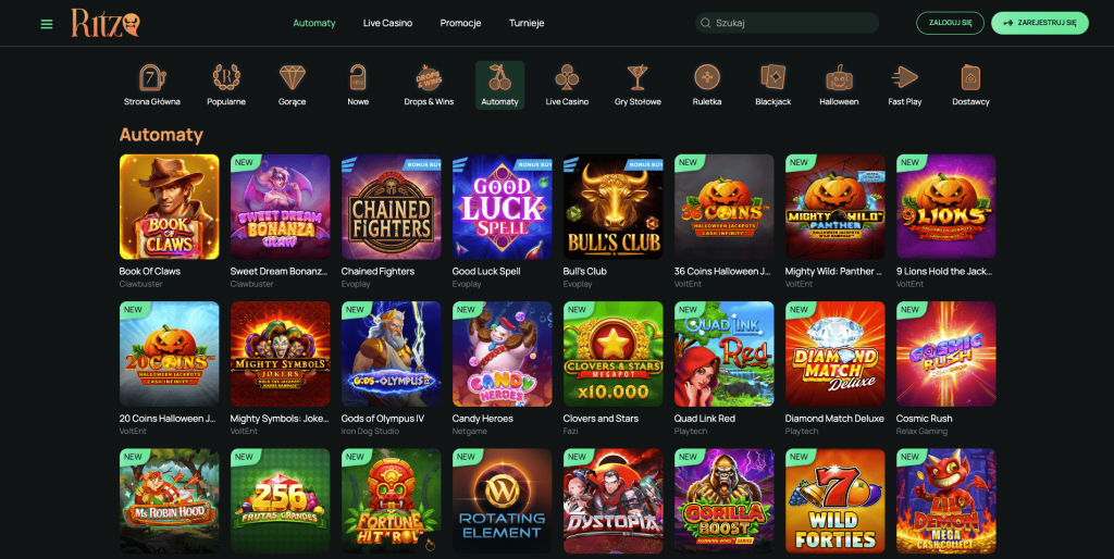 Ritzo casino automaty do gier
