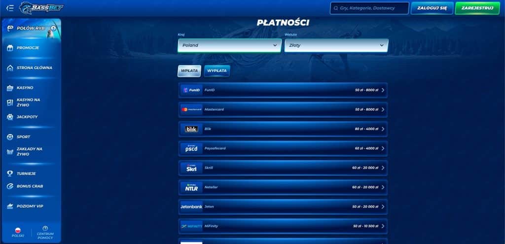 Metody Wpłaty i Wypłat