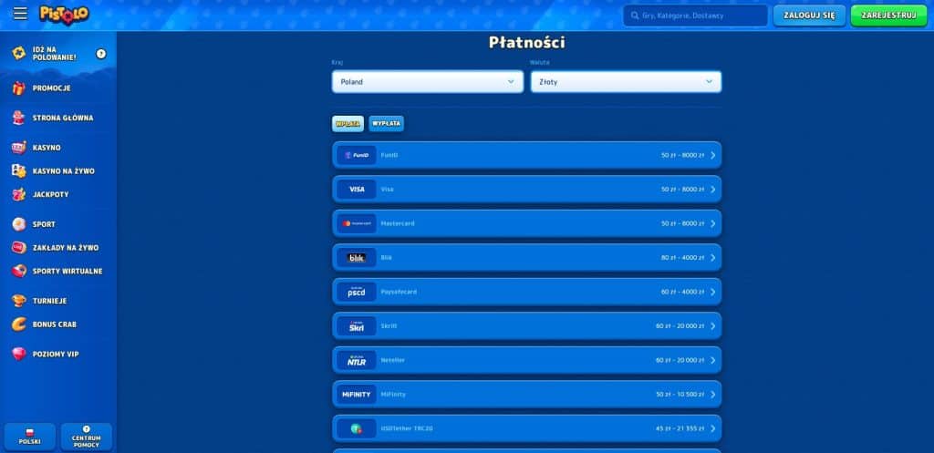 Metody Wpłaty i Wypłat