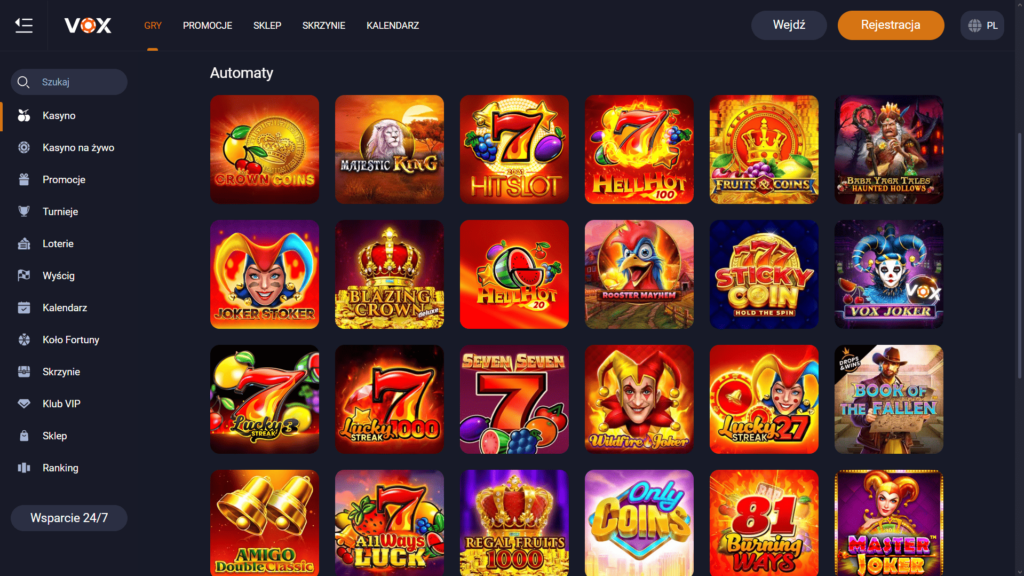 VOX casino automaty do gier