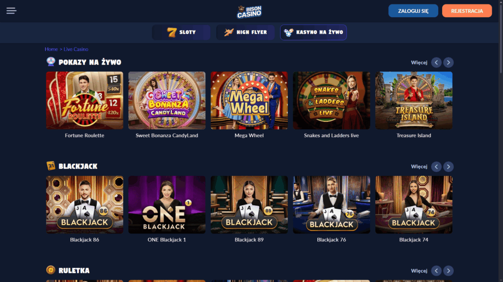 Gra z krupierami na żywo