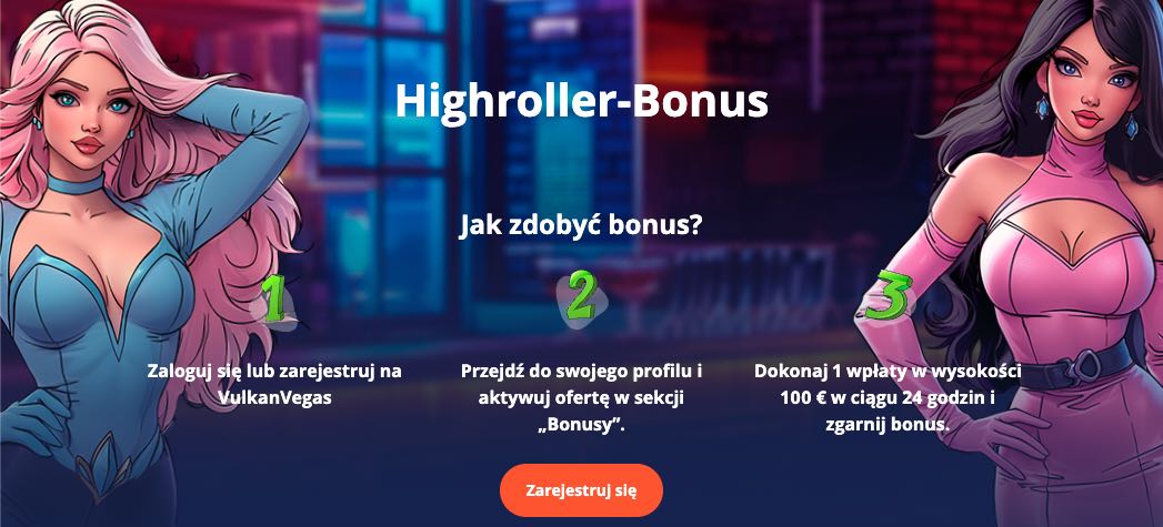 Vulkan Vegas casino Highroller-Bonus