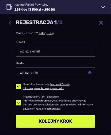 Sportuna casino rejestracja konta