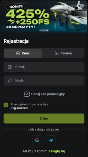 JetTon casino rejestracja konta