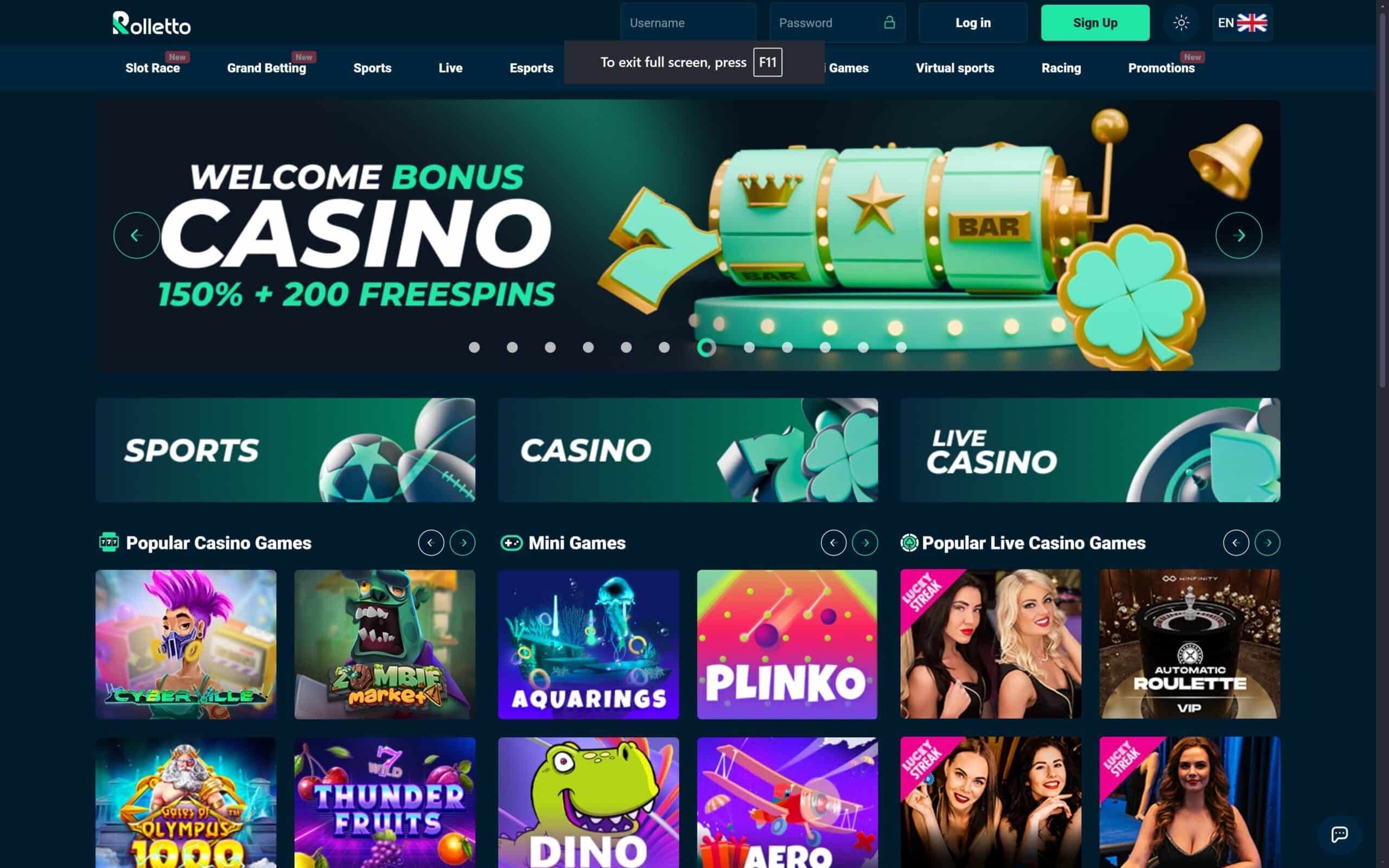 Rolletto casino Polska