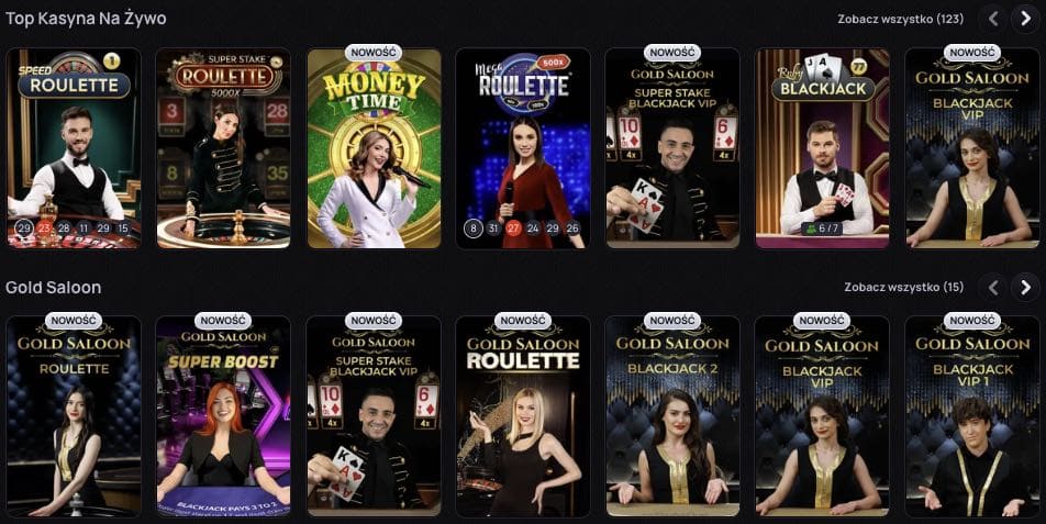 Gra z krupierami na żywo