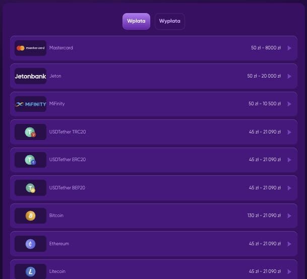 Metody Wpłaty i Wypłat