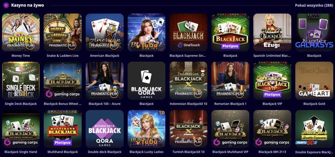 Gra z krupierami na żywo