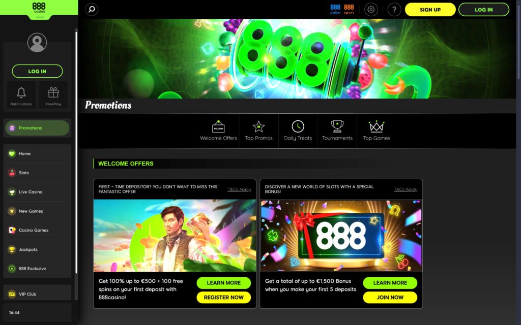 888 casino bonuses
