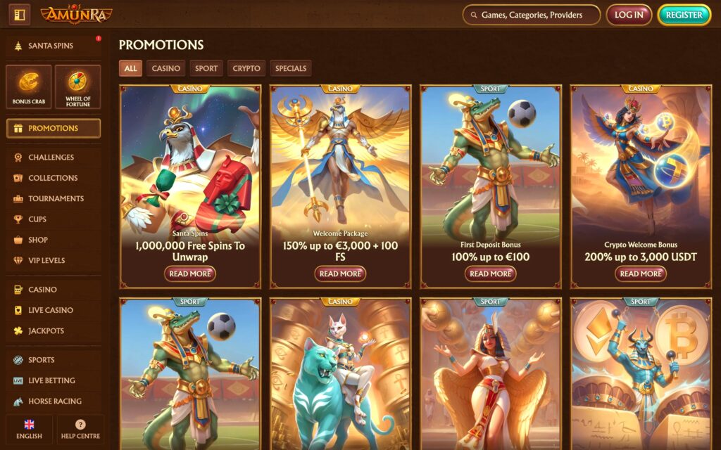 Amunra casino bonuses