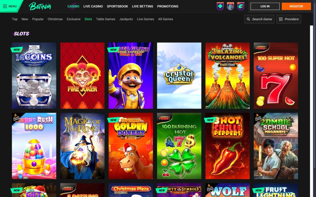 Betinia casino slots