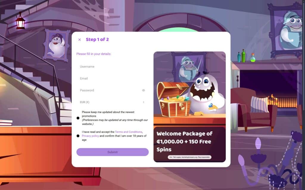 Boo casino registration