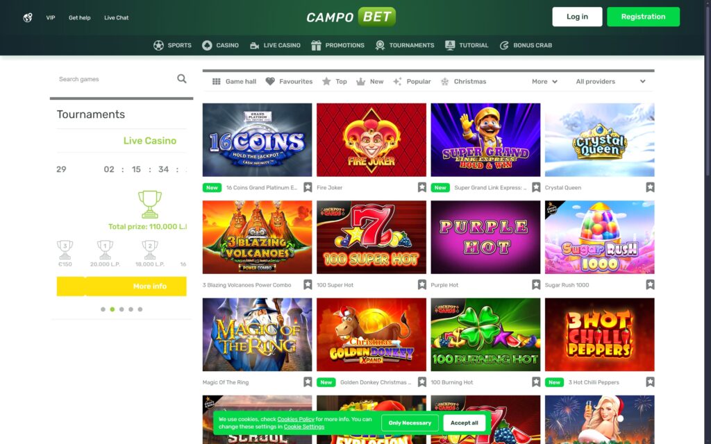 Campobet casino slots