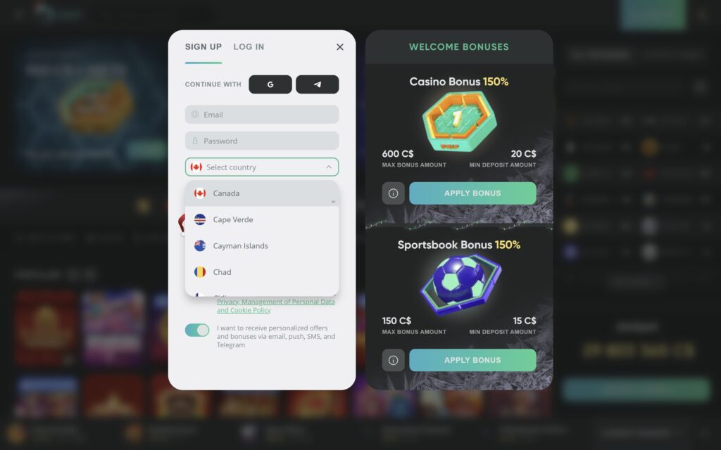 Drip casino registration