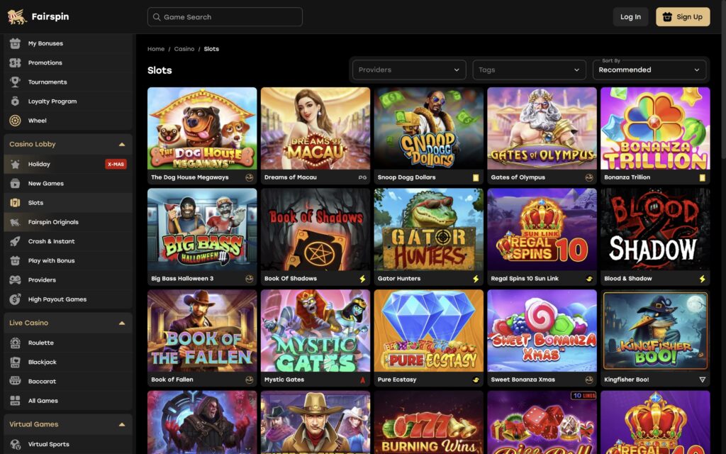 Fairspin casino slots
