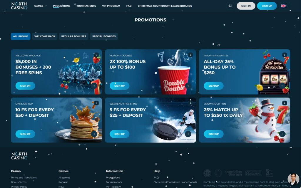 North casino bonuses