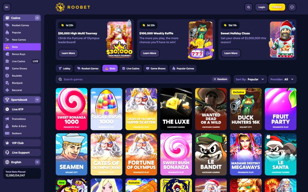 Roobet casino slots