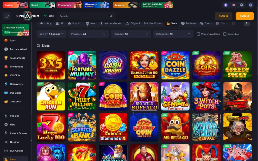 Spinarium casino slots