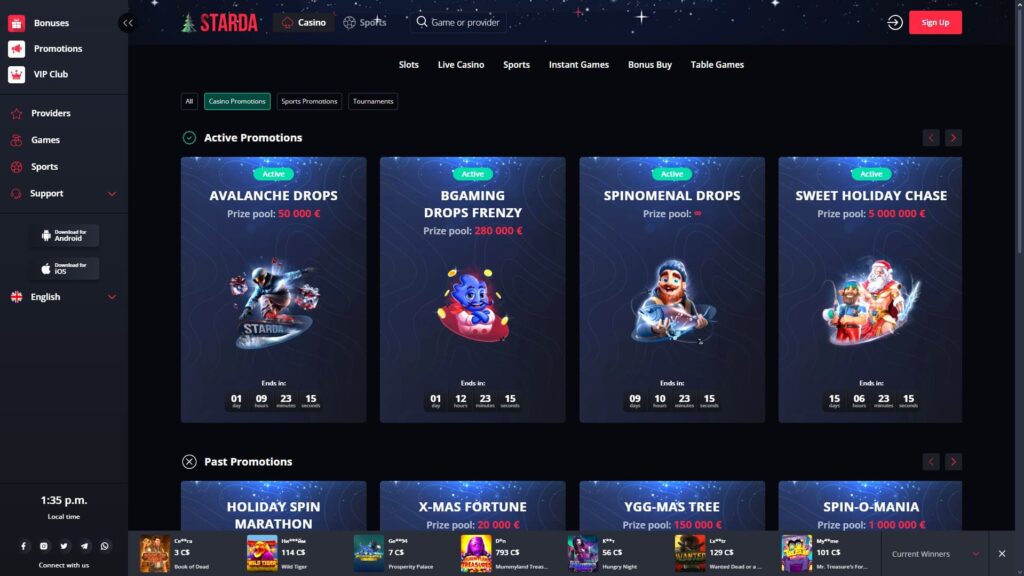 Starda casino bonuses