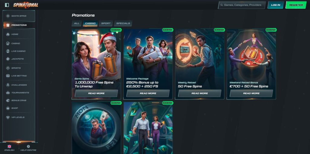 Spinational Casino Bonuses