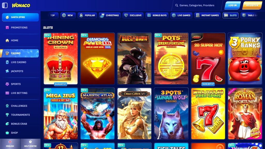 Wonaco casino slots