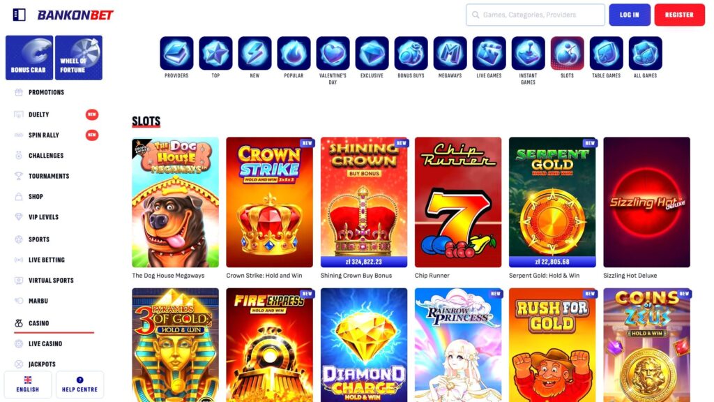 Bankonbet casino slots