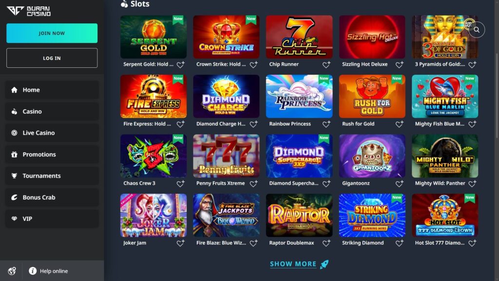 Buran casino slots
