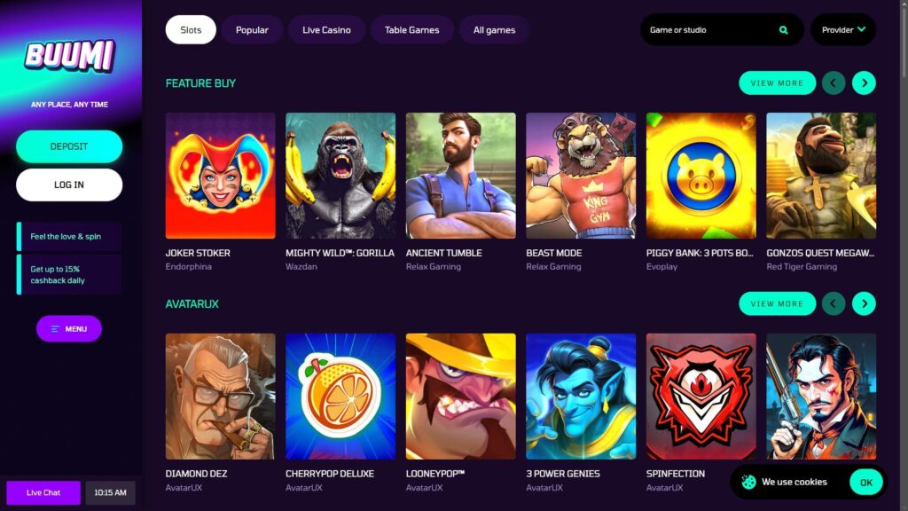 Buumi casino slots