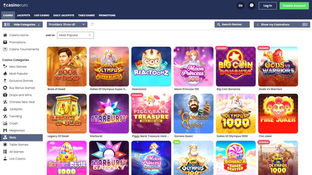 Casinoeuro slots